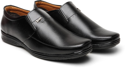 Zixer WoudLand By Zixer Genuine Synthetic Leather Office Formal Shoes For Men Branded Slip On For Men(Black , 9)