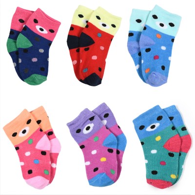 ohwish Baby Boys & Baby Girls Printed Mid-Calf/Crew(Pack of 6)