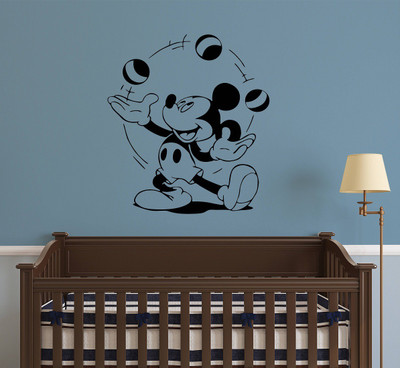 Littlebuds 60 cm Micky Mouse Wallsticker Removable Sticker(Pack of 1)