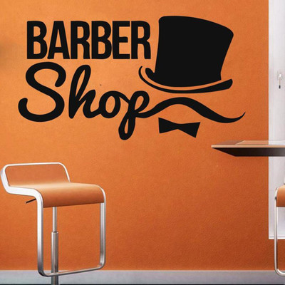 amzinghub 80 cm a... newbarbershop Self Adhesive Sticker(Pack of 1)