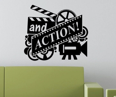 amazinghub 60 cm a_andactionmovie Self Adhesive Sticker(Pack of 1)