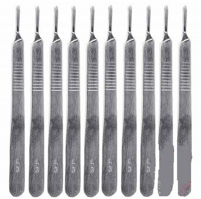 Forgesy 10 PCS. 3 NO. B.P. HANDLE (PACK OF 10) Utility Forceps
