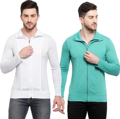 Adorbs Solid Men Polo Neck Multicolor T-Shirt