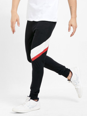 MANIAC Colorblock Men Red, White, Black Track Pants
