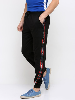 MANIAC Colorblock Men Red, Black Track Pants