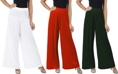 Buy That Trendz Flared Women White, Orange, Green Trousers