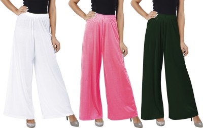 Buy That Trendz Flared Women White, Pink, Green Trousers