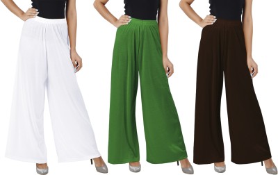 Buy That Trendz Flared Women White, Green, Brown Trousers