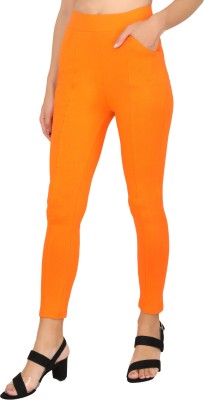 Accurate Fashion Regular Fit Women Orange Trousers