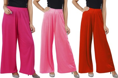 Buy That Trendz Flared Women Pink, Orange Trousers