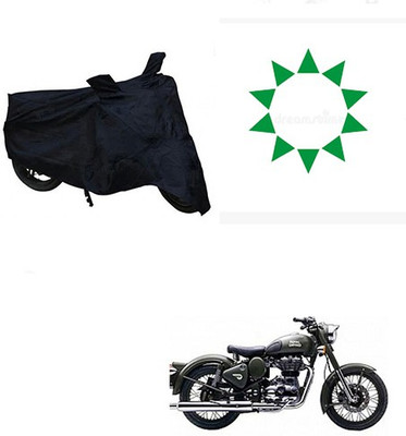 HYBRIDS COLLECTION Waterproof Two Wheeler Cover for Royal Enfield(Battle Green, Black)