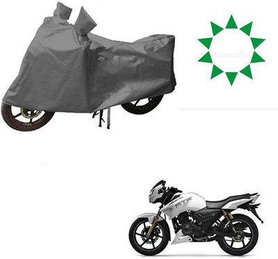 HYBRIDS COLLECTION Waterproof Two Wheeler Cover for TVS(Apache RTR 180, Grey)