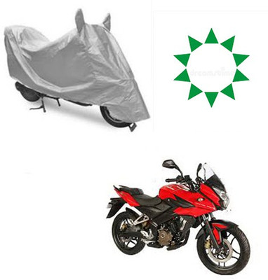 Atulit enterprises Waterproof Two Wheeler Cover for Bajaj(Pulsar AS 150, Silver)