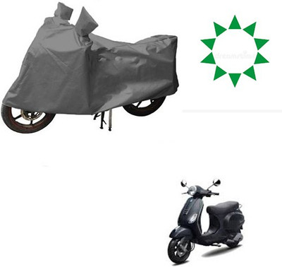 HYBRIDS COLLECTION Waterproof Two Wheeler Cover for Piaggio(Vespa LX, Grey)