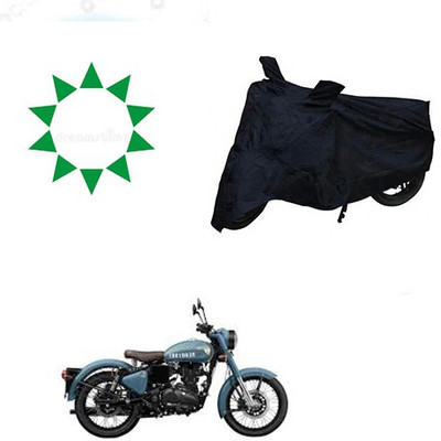 HYBRIDS COLLECTION Waterproof Two Wheeler Cover for Royal Enfield(Classic 350, Black)