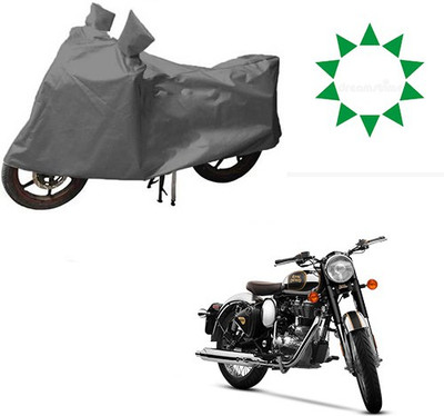 HYBRIDS COLLECTION Waterproof Two Wheeler Cover for Royal Enfield(Classic Chrome, Grey)