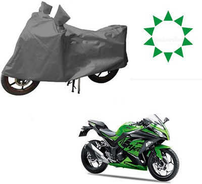 HYBRIDS COLLECTION Waterproof Two Wheeler Cover for Kawasaki(Ninja 300, Grey)
