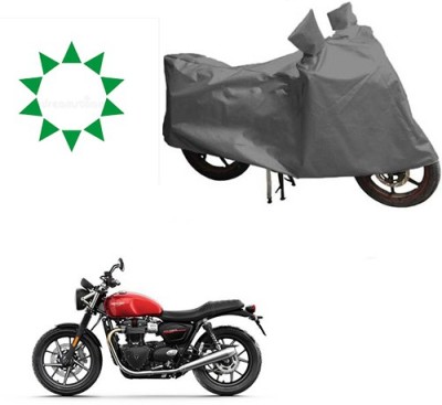 HYBRIDS COLLECTION Waterproof Two Wheeler Cover for Triumph(Twin spark, Grey)