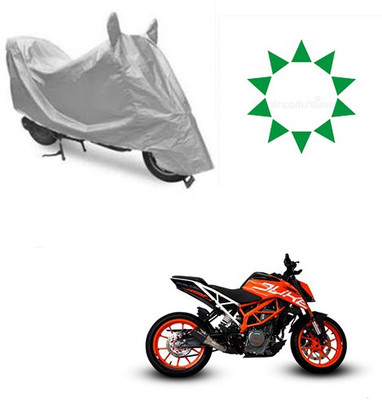 Atulit enterprises Waterproof Two Wheeler Cover for KTM(Duke 390, Silver)
