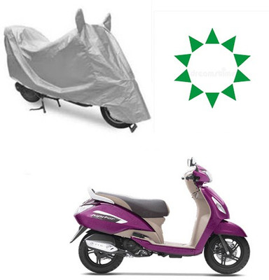 Atulit enterprises Waterproof Two Wheeler Cover for TVS(Jupiter, Silver)
