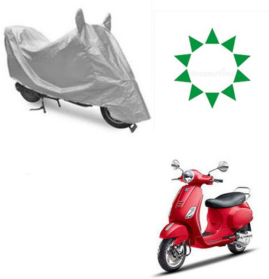 saanvi Waterproof Two Wheeler Cover for Piaggio(Vespa VXL, Silver)