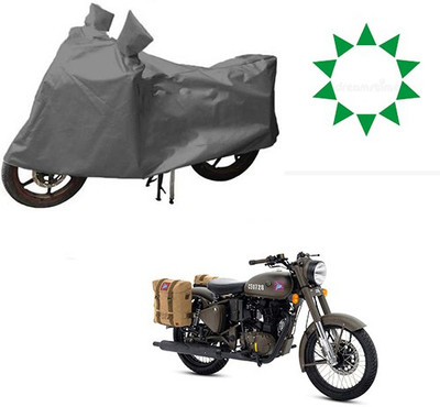 THE REAL ARV Waterproof Two Wheeler Cover for Royal Enfield(Classic 500, Grey)