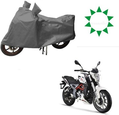 HYBRIDS COLLECTION Waterproof Two Wheeler Cover for DSK Benelli(TNT 25, Grey)