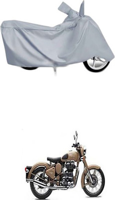 Wild Panther Two Wheeler Cover for Royal Enfield(Classic 500, Silver)