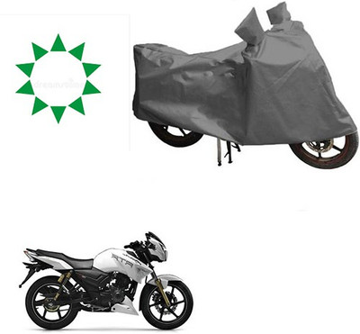 HYBRIDS COLLECTION Waterproof Two Wheeler Cover for TVS(Apache RTR 180, Grey)