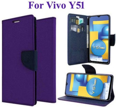 Carnage Flip Cover for Vivo Y51 2020, Vivo Y51A, Vivo Y31 2021, Vivo Y53s(Purple, Cases with Holder, Pack of: 1)