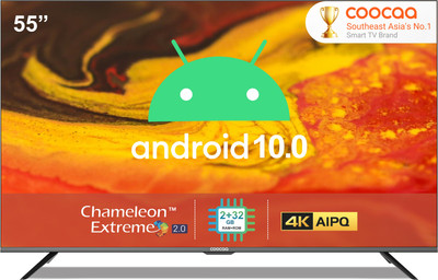 Coocaa 138 cm (55 inch) Ultra HD (4K) LED Smart Android TV with Google Assistant, HDR 10 and Dolby Audio