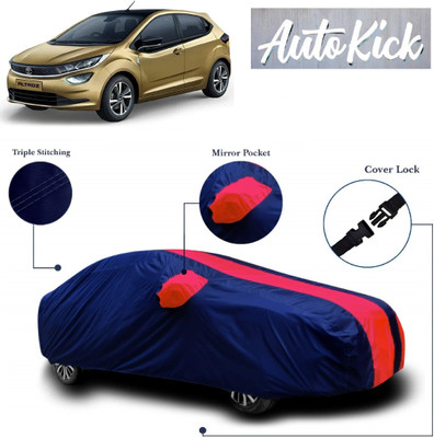 AutoKick Car Cover For Tata Altroz (With Mirror Pockets)(Red, Blue)