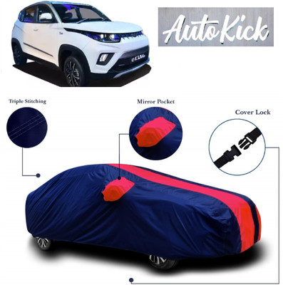 AutoKick Car Cover For Mahindra eKUV100 (With Mirror Pockets)(Red, Blue)