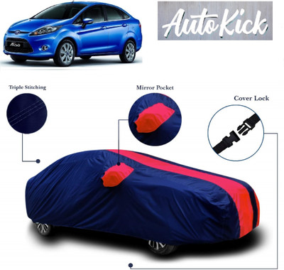 AutoKick Car Cover For Ford Fiesta Old (With Mirror Pockets)(Red, Blue)