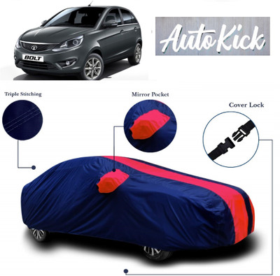AutoKick Car Cover For Tata Bolt (With Mirror Pockets)(Red, Blue)