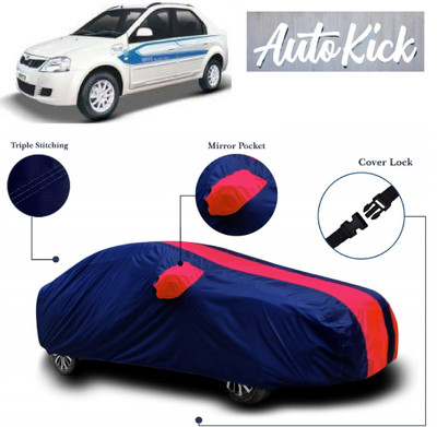 AutoKick Car Cover For Mahindra e-Verito (With Mirror Pockets)(Red, Blue)