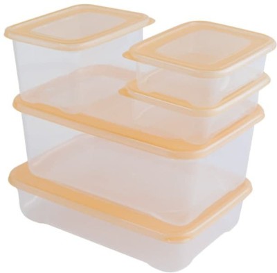 NAYASA Polypropylene Fridge Container  - 475 ml, 475 ml, 900 ml, 1800 ml, 2900 ml(Pack of 5, Orange)