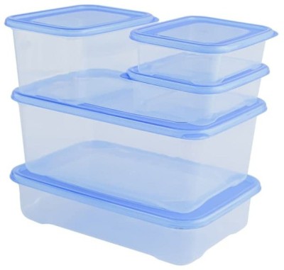 NAYASA Polypropylene Fridge Container  - 475 ml, 475 ml, 900 ml, 1800 ml, 2900 ml(Pack of 5, Blue)