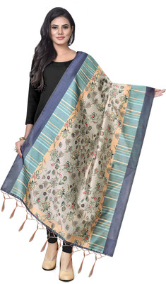 DP Creation Art Silk Floral Print Women Dupatta