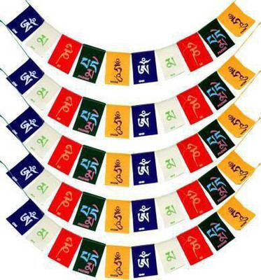 SEGGO Prayer Flags for Home, Bike and Car Rectangle Car Window Flag(Cotton)