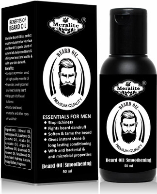 Meralite Advanced and fast Beard Growth Oil for strong and healthy beard growth Hair Oil(50 ml)