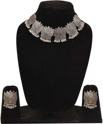 Shineher Brass Silver Jewellery Set(Pack of 1)
