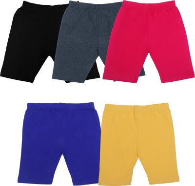 DIAZ Short For Boys & Girls Casual Solid Pure Cotton(Multicolor, Pack of 5)