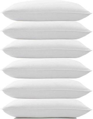ACTOS Microfibre Abstract Sleeping Pillow Pack of 6(White)