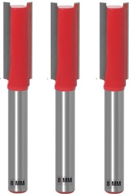 LIEUTENANT 8MM-SHANK ( Cut Dia.10 MM) STRAIGHT Wood Router -Bits Hand Tool Kit(3 Tools)