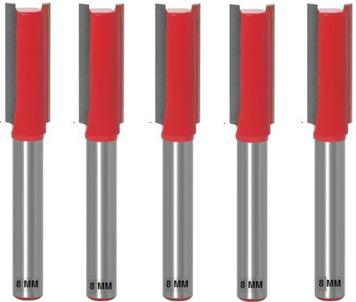 ALPHABET 8MM-SHANK ( Cut Dia.10 MM) STRAIGHT ROUTER/TRIMMER BITS 9504 Rotary Bit Set(5 Bits)