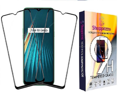 Shoppitzzo Edge To Edge Tempered Glass for realme 5, realme 5S, realme 5i/NeoShield Tempered Glass/Full Screen Coverage-Edge to Edge/9H(Pack of 2)