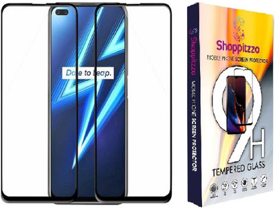 Shoppitzzo Edge To Edge Tempered Glass for realme X50, realme 6Pro/NeoShield Tempered Glass/Full Screen Coverage-Edge to Edge/9H(Pack of 2)