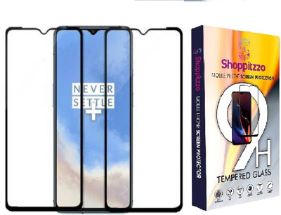 Shoppitzzo Edge To Edge Tempered Glass for Oneplus 7T(Pack of 2)