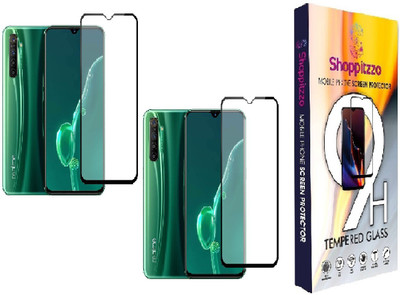 Shoppitzzo Edge To Edge Tempered Glass for realme X2, realme XT/NeoShield Tempered Glass/Full Screen Coverage-Edge to Edge/9H(Pack of 2)